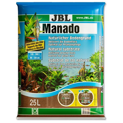 Субстрат питательный JBL Manado, стимулирующий рост растений, 25л