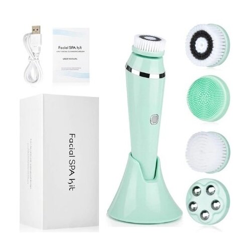 Массажная электрическая щетка для лица с 4 насадками Rlaxyoo 201500₽