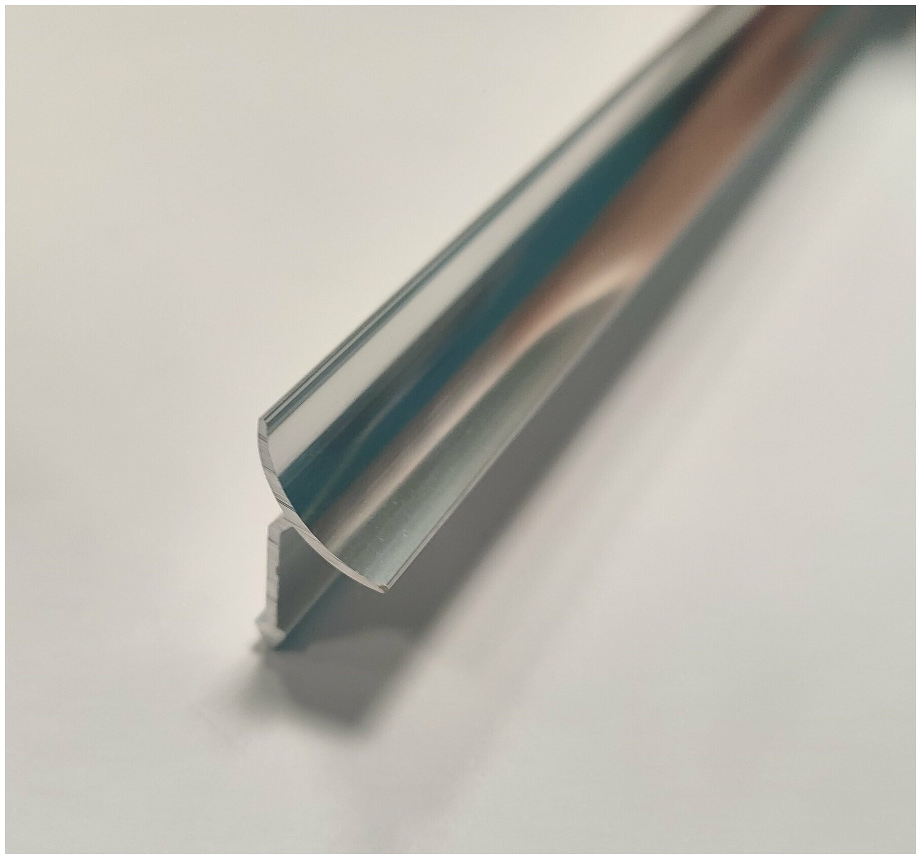 Профиль алюминиевый внутренний универсальный для плитки до 10 мм, длина 2,7м, ПО-В9 Анод серебро глянец