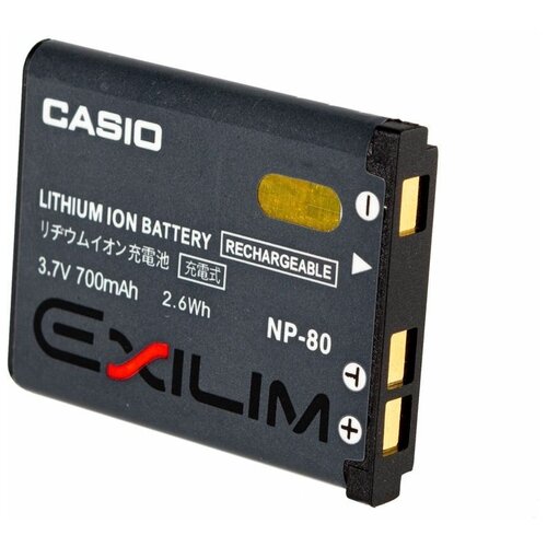 Аккумулятор Casio Exilim NP 80 для Casio EX-ZS150, ZS6, N1, N20, JE10, H60 аккумулятор ibatt ib b1 f137 600mah для casio np 120 casio