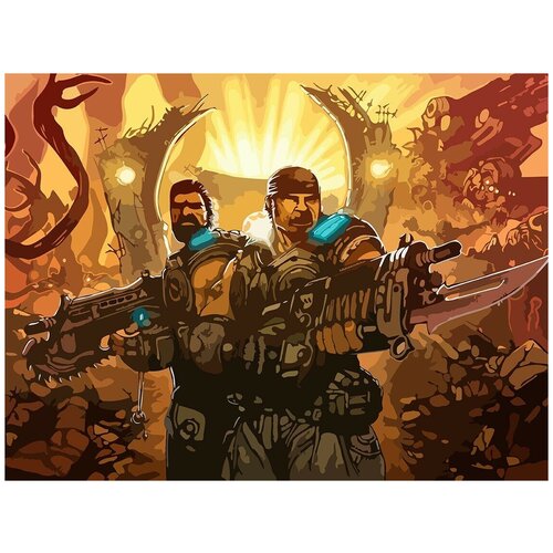 Картина по номерам на холсте игра Gears of war - 8604 Г 30x40 картина по номерам игра gears of war 8604 г 60x40
