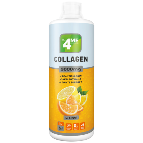 коллаген optimum system collagen concentrate liquid 500 мл апельcин лимон Коллаген 4Me Nutrition Collagen concentrate 9000 1000 мл лимон-апельсин