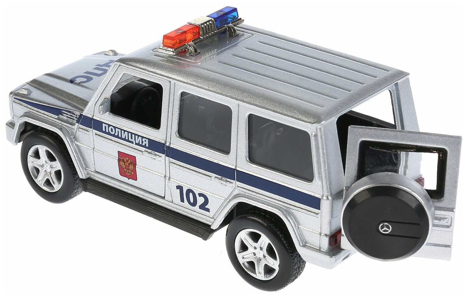 Машинка Технопарк Mersedes-Benz G-Class Полиция 12 см - фото №3