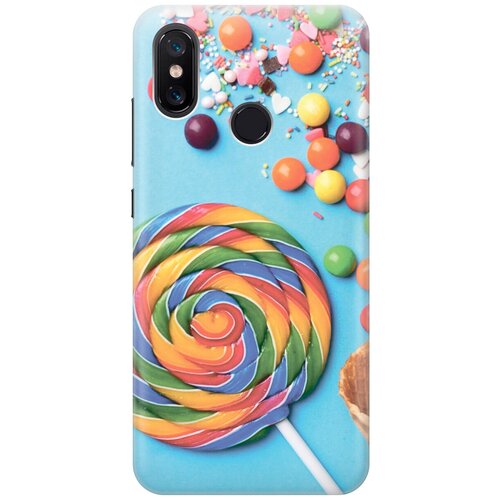 фото Силиконовый чехол на xiaomi mi 8 / сяоми ми 8 с эффектом блеска "разноцветный леденец gosso