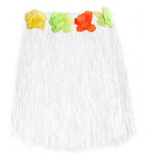 фото Гавайская юбка, цвет белый 40 см (набор 3 шт.) happy pirate