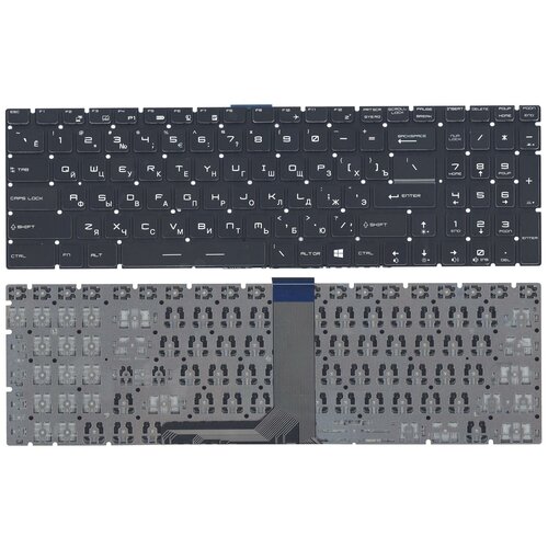 Клавиатура для ноутбука MSI GT72 GS60 GS70 GP62 GL72 GE72 черная с белой подсветкой 3680₽