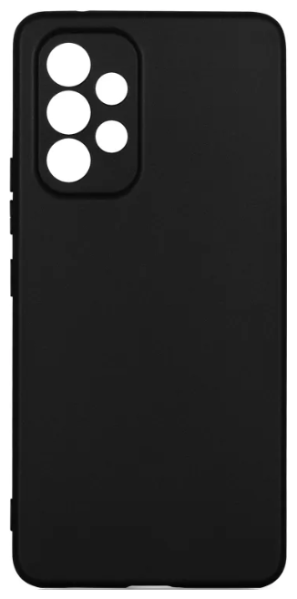 Чехол силиконовый для Samsung Galaxy A53 (5G), с защитой камеры, черный