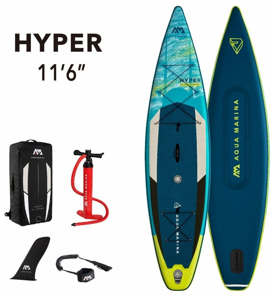 Сапборд надувной туринговый SUP Aqua Marina Hyper 11.6