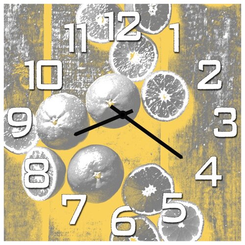 фото Svs настенные часы svs 4001664 kitchen апельсины абстракция