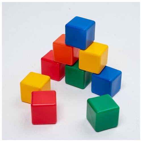 Набор цветных кубиков, 9 штук 6 х 6 см набор цветных кубиков 9 штук 6 х 6 см
