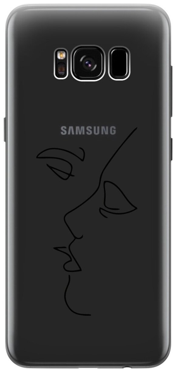 Силиконовый чехол с принтом Faces для Samsung Galaxy S8 / Самсунг С8