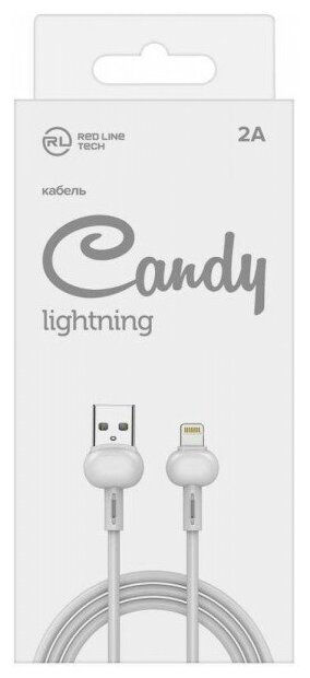 Кабель Redline Candy УТ000021988 USB (m)-Lightning (m) 1 м, белый