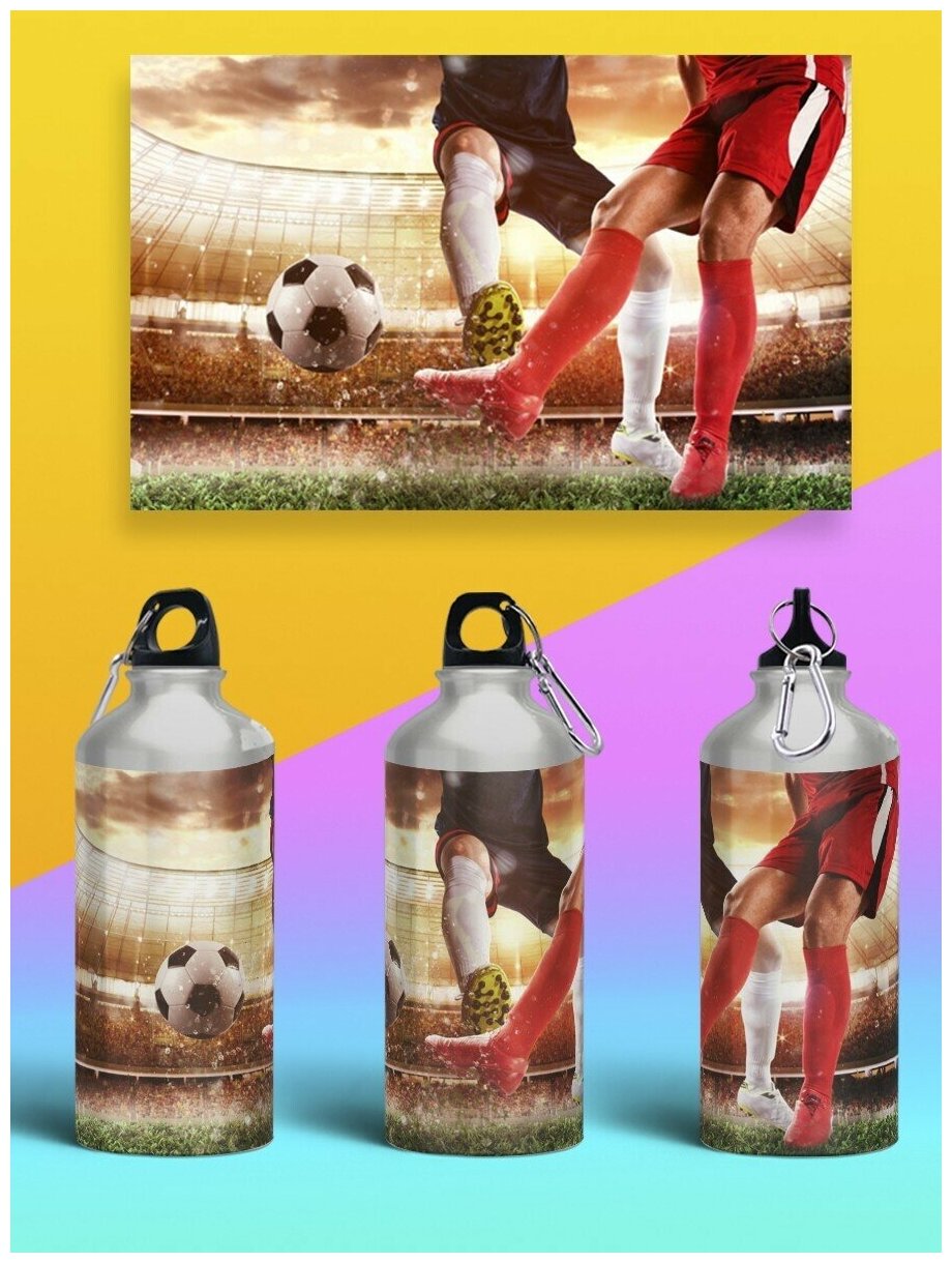 Бутылка спортивная, туристическая фляга, 500мл спорт футбол - 34