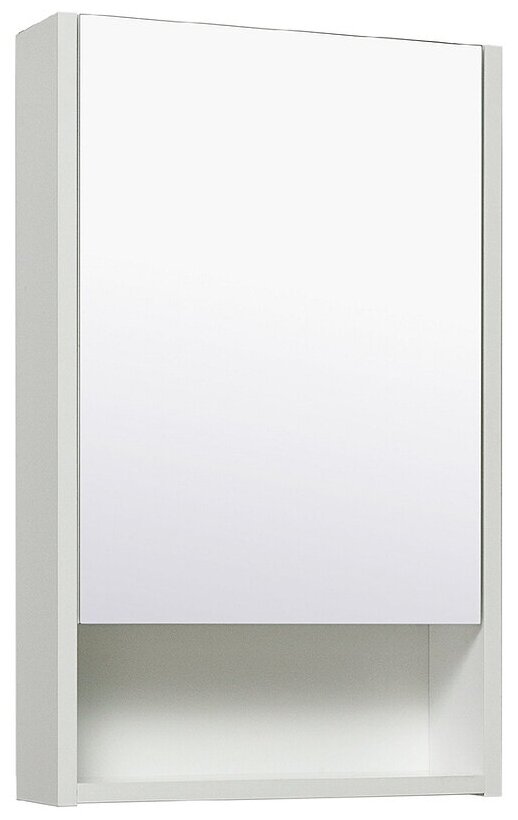 Зеркало шкаф для ванной / Runo / Микра 40 /правый / полка для ванной