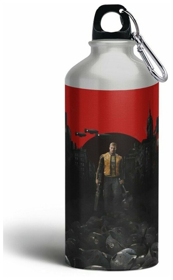Бутылка фляга спортивная игры Wolfenstein 2 The New Colossus - 6436