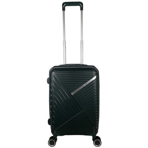 фото Чемодан – ручная кладь (размер s) 45 л, 55x36x22 см , полипропилен , цвет темно-зеленый thousand blade