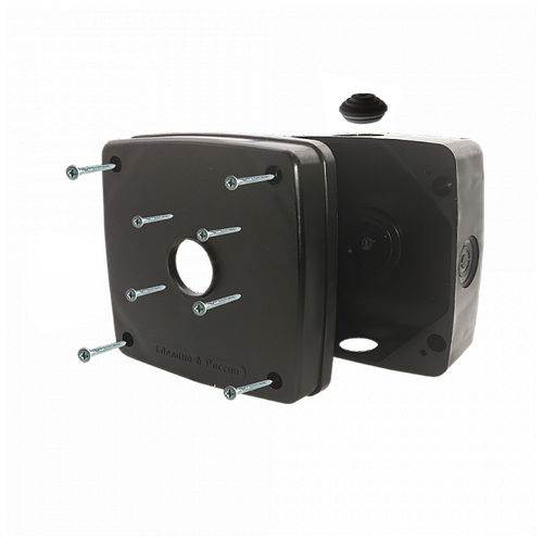 Монтажная коробка для видеокамер ST-K02 (черная) универсальная монтажная коробка для видеокамер st k02