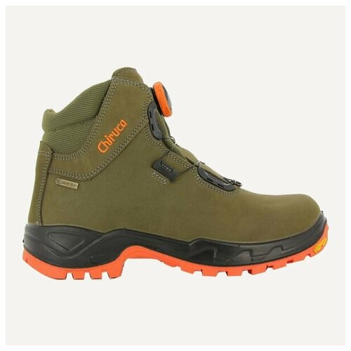 фото Ботинки chiruca cares boa hi-vis gtx, натуральная кожа, высокие, размер eu 45, зеленый