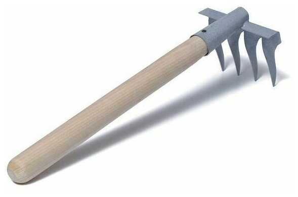 ПК ВостокТренд Грабли прямые, 4 витых зубца, длина 43 см, деревянная ручка - фотография № 2