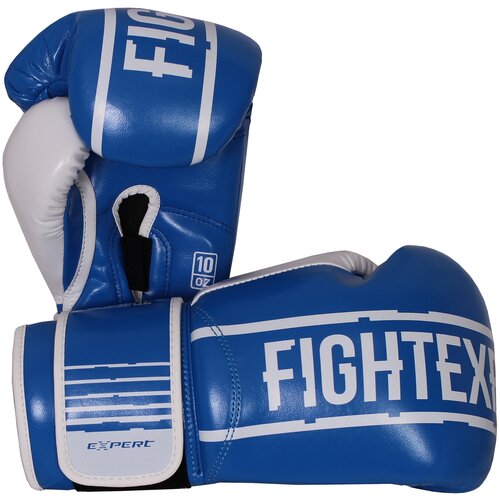 фото Профессиональные боксерские перчатки fight expert, 10 унций, синие, трехслойные