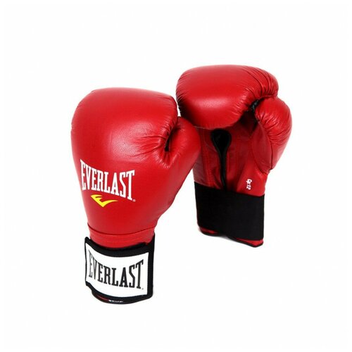 Боксерские перчатки Everlast тренировочные на липучке красные