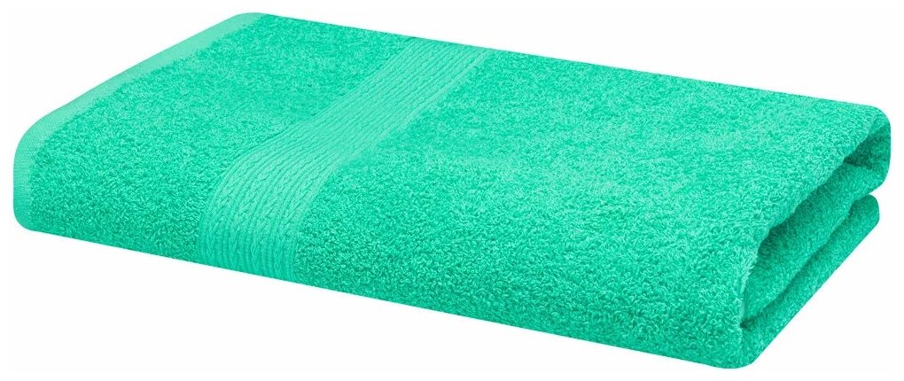 Полотенце для ванной БТК, Махровая ткань, 70x140 см, цвет светло-зеленый - фотография № 2
