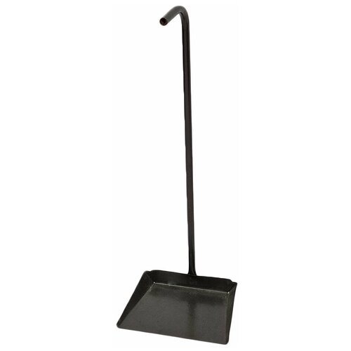 Совок металлический для мусора 21,5х27 см с изогнутой ручкой 82 см