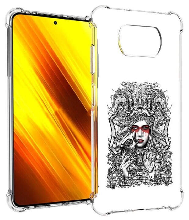 Чехол задняя-панель-накладка-бампер MyPads грусная девушка для Xiaomi POCO X3/X3 NFC/X3 Pro противоударный