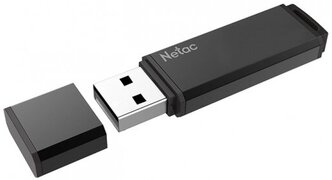 USB флешка Netac U351 128Gb black USB 2.0 (NT03U351N-128G-20BK)
