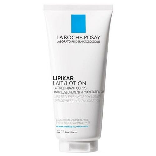 La Roche-Posay Молочко увлажняющее Lipikar для сухой и очень сухой кожи младенцев, детей и взрослых, для тела, 200 мл