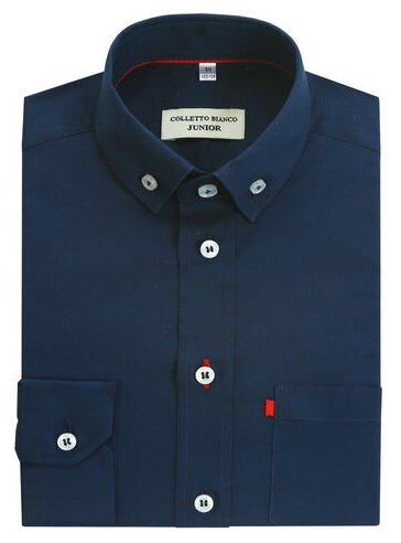 Школьная рубашка COLLETTO BIANCO, размер 31 122-128, синий