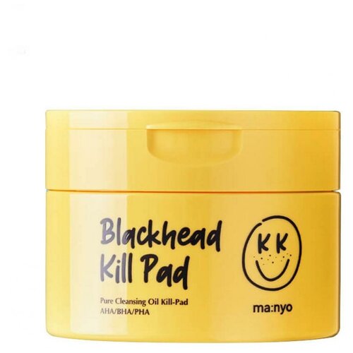 Пэды для очищения Manyo Blackhead Pure Cleansing Oil Kill-Pad, 50 шт., пилинг, очищение лица, кислоты, гидрофильное масло, от черных точек