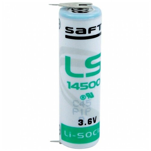 элемент питания saft ls 14250 2pf 1 2aa 1шт Литиевая батарейка SAFT LS 14500 2PF AA