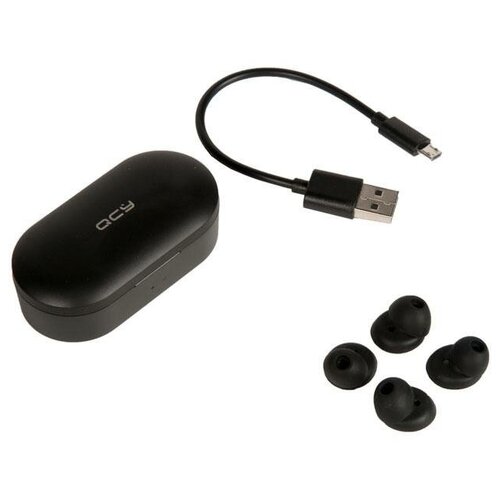 Наушники Bluetooth Mi QCY-T3 True Wireless Earphones V5.0 3D, черный, (Вакуумные) Mi T3