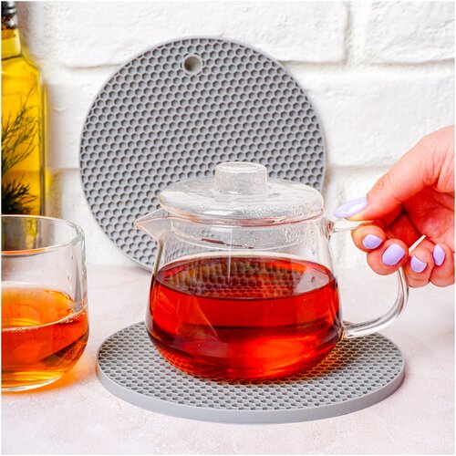 Подставка под горячее силиконовая термостойкая , 1 штука,прихватка.