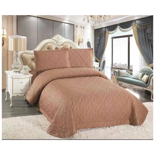 Покрывало с наволочками Cristal (бежевое)