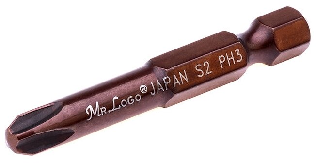 Бита магнитная PH3 x 50 мм Mr. Logo, Сталь - S2, арт. A050P3-2, 2 шт.