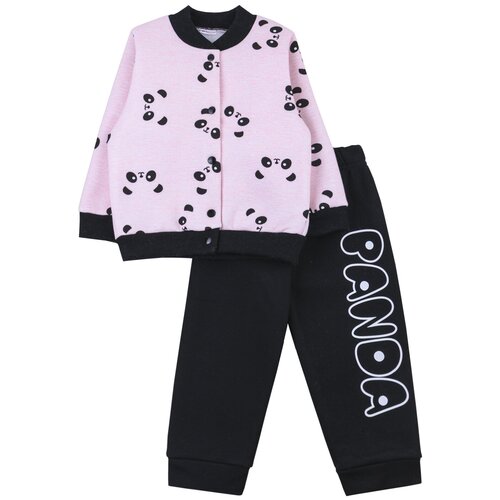 Комплект одежды YOULALA, повседневный стиль, размер 104-110, розовый, черный