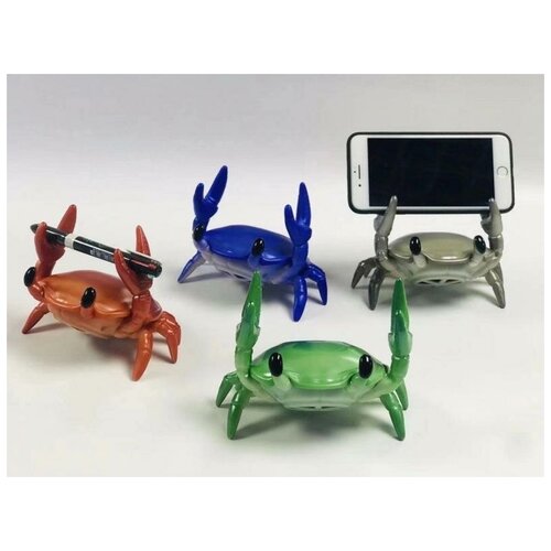 Bluetooth колонкаДержатель для телефонаПортативная колонка-объемный звук 158Мини динамик-креативная форма крабаСерый 219900₽