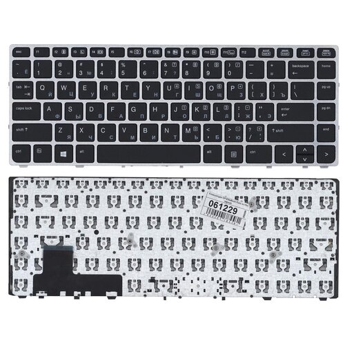 Клавиатура для ноутбука HP SG-57400-XUA черная с серебристой рамкой без указателя 1020₽