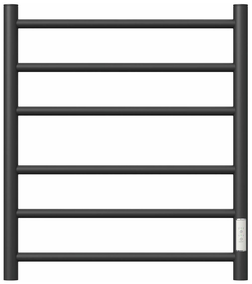 Полотенцесушитель электрический Point Аврора PN10856B П6 500x600 диммер справа, черный