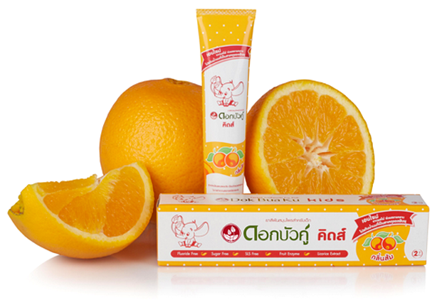 Детская зубная паста 3-6 лет, Twin Lotus Kids Herbal toothpaste - ORANGE.