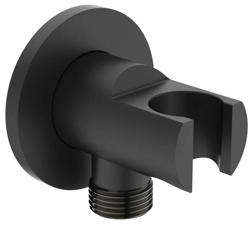 Фиксированный держатель для душевой лейки с шланговым подключением, черный матовый, Ideal Standard Idealrain BC807XG