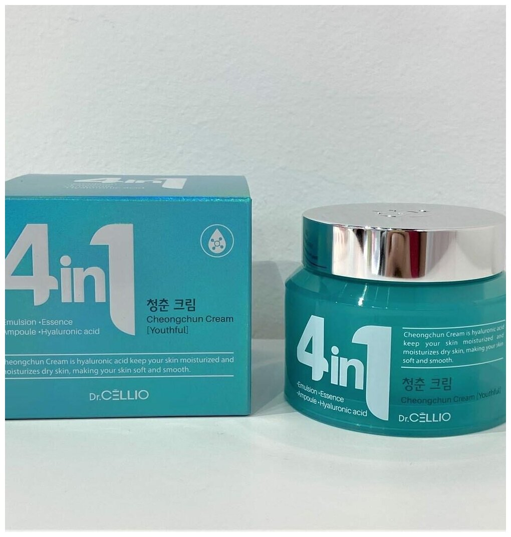 Крем для лица с гиалуроновой кислотой Dr.Cellio G50 4 In 1 Cheongchun Hyaluronic Acid Cream - фотография № 3