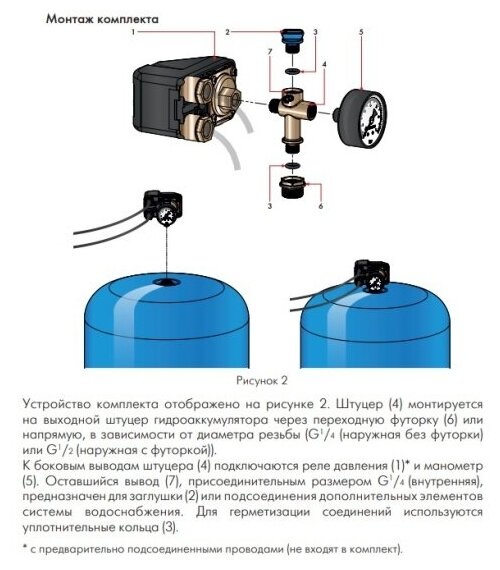 Комплект автоматики Unipump акваробот М c гидроаккумулятором 5 л - купить в инте