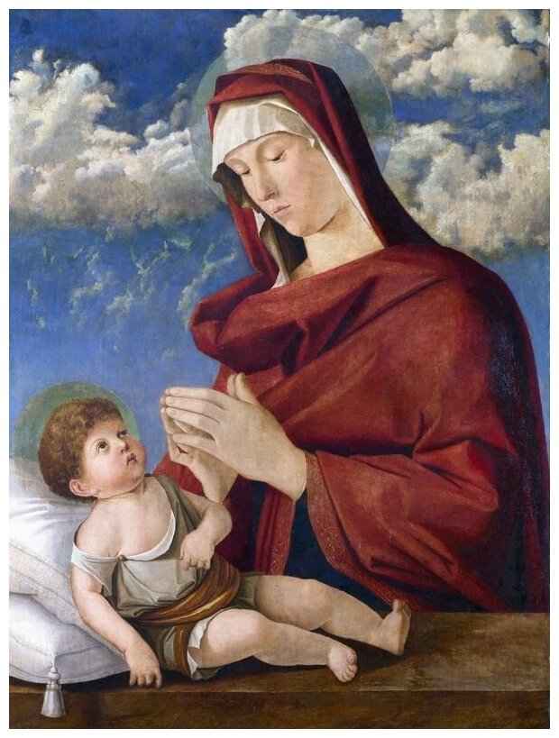 Репродукция на холсте Мадонна с младенцем (Madonna and Child) №8 Беллини Джованни 30см. x 40см.