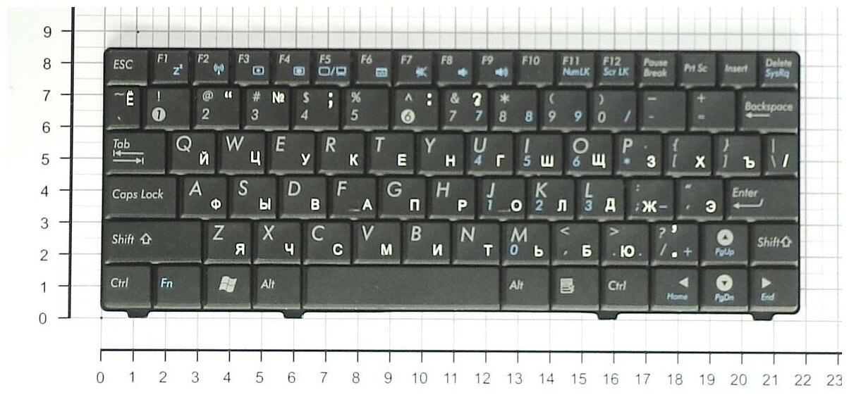 Клавиатура для ноутбука Asus Eee PC T91M Русская Черная версия 2