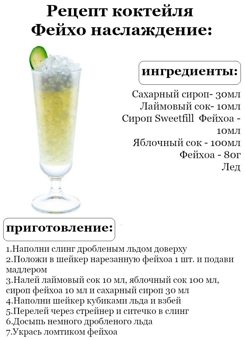 Сироп Sweetfill, Фейхоа стекло 0,5 л - фото №2