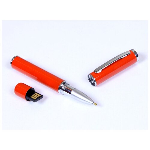 флешка usb накопитель с рождеством христовым 16 gb 11831 16 Флешка в виде металлической ручки с мини чипом (8 Гб / GB USB 2.0 Оранжевый/Orange 366 VF- 366 ручка)
