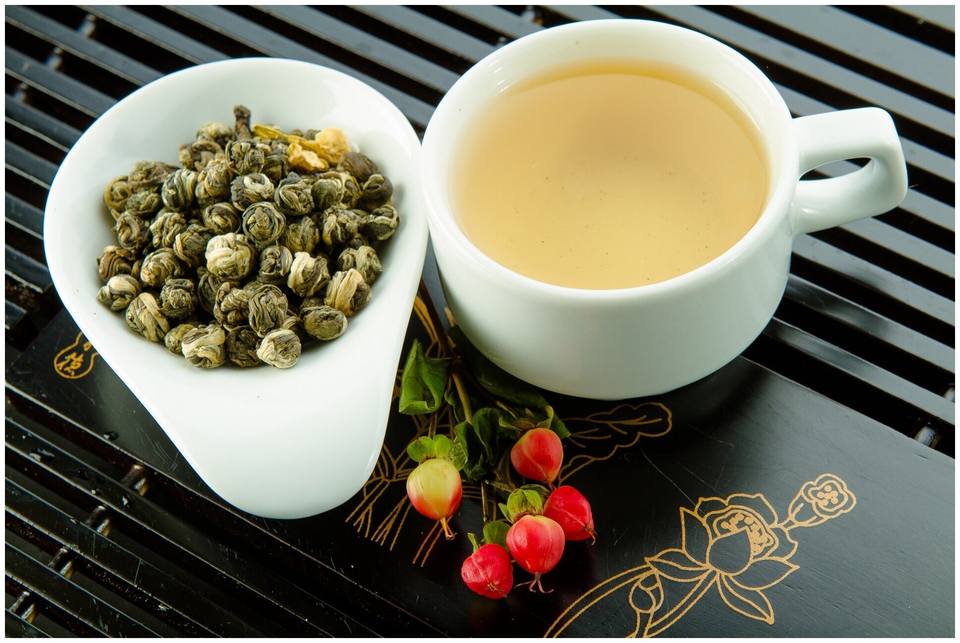 Чай зеленый Жасминовая Жемчужина Дракона (Хуа Лун Чжу) китайский Mehman 200г - фотография № 3
